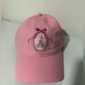 Disney Parks Princess Pink Castle Bow Embroidered Cap Hat